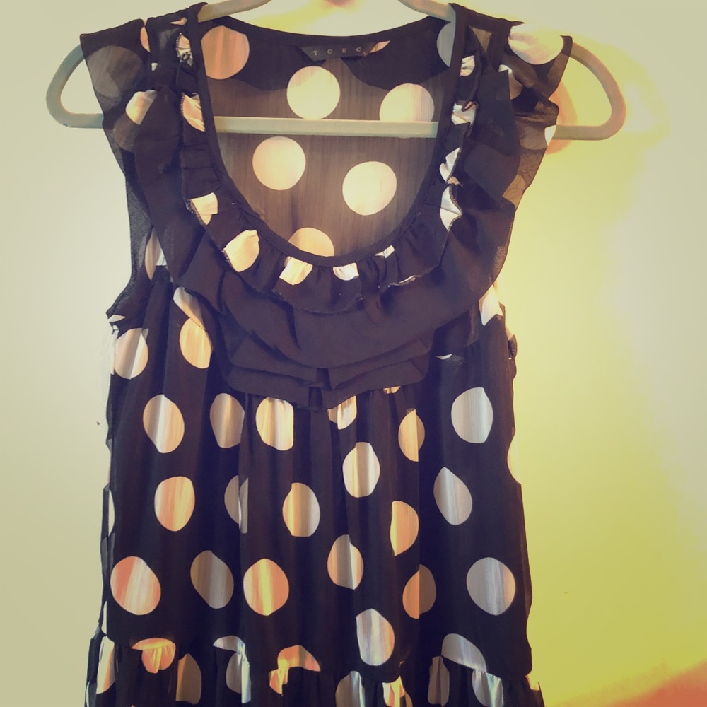 TCEC ruffled sleeveless dress